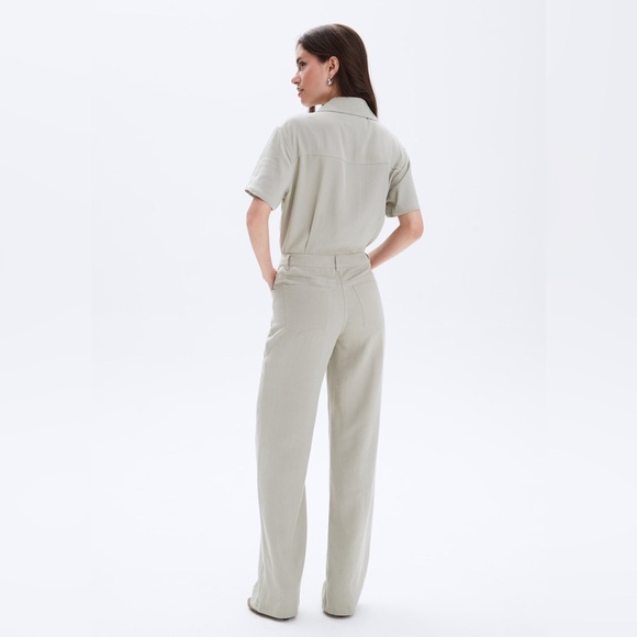 CHRLDR Brinna Twill Jean Jumpsuit – Moss | Size Small - Picture 3 of 4